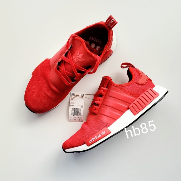 Adidas NMD R1 "Scarlet" Red/ White Men's 9 - Picture 2 of 6